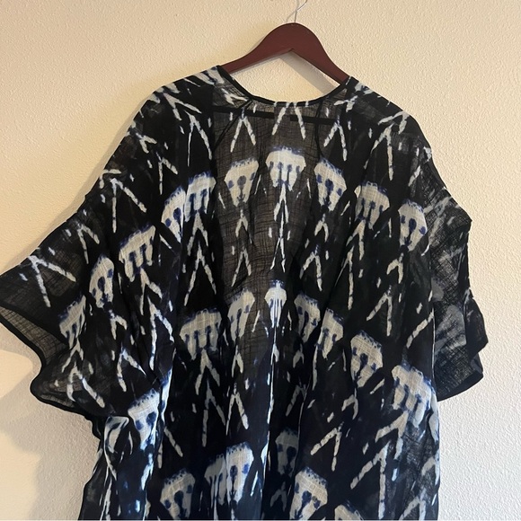 NWT L*Space Shibori Seas Go With the Flow Cover Up Kimono One Size Midnight Blue - Picture 10 of 10